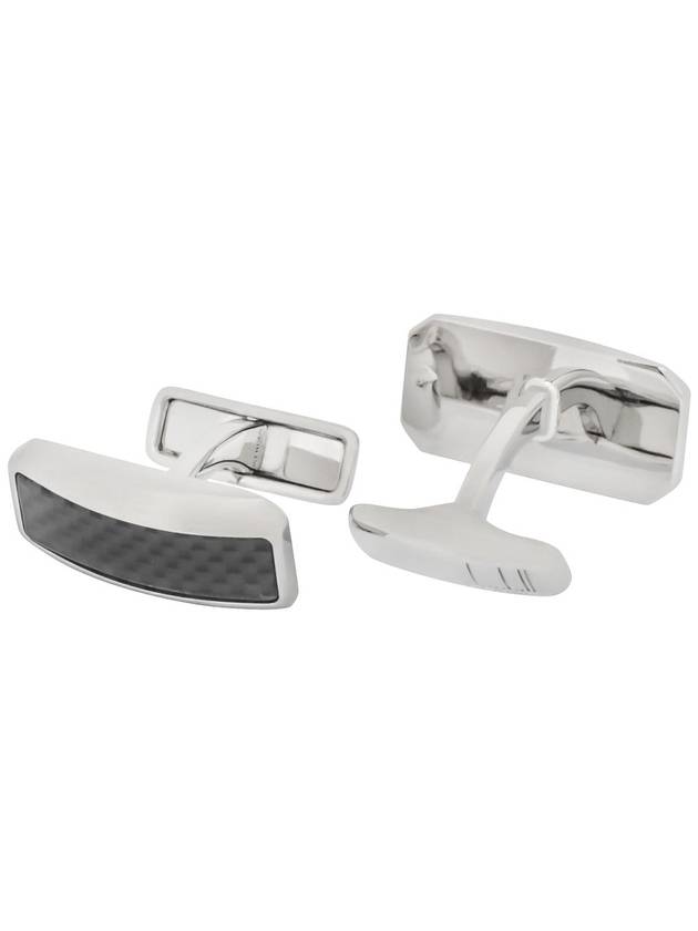 Aboritis Silver Black Brass Carbon Fiber Palladium Plate Cufflinks - DUNHILL - BALAAN 1