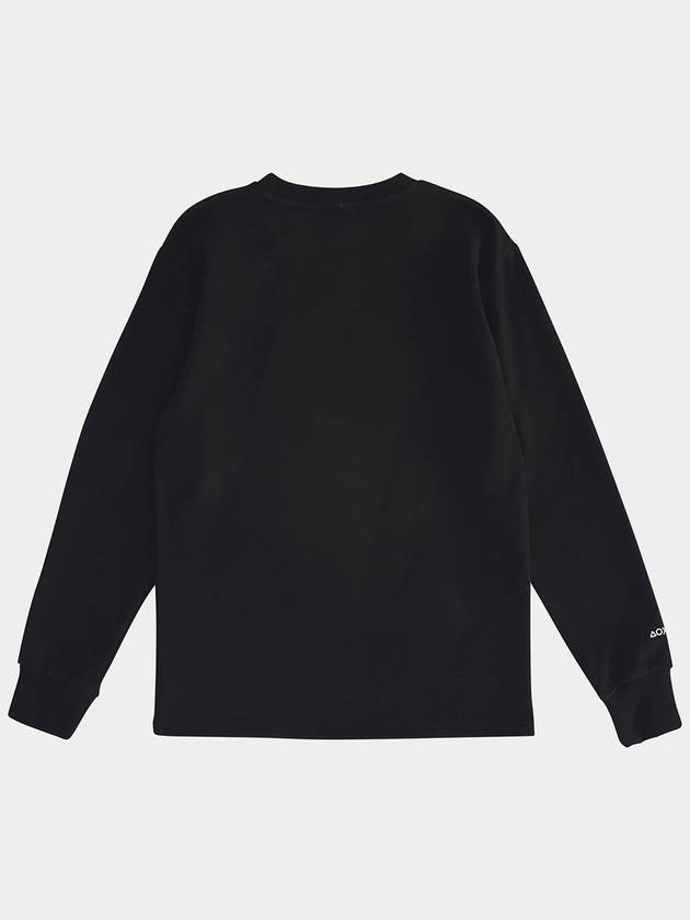 Point Space Embroidered Long Sleeve T-Shirt Black - AOX - BALAAN 9