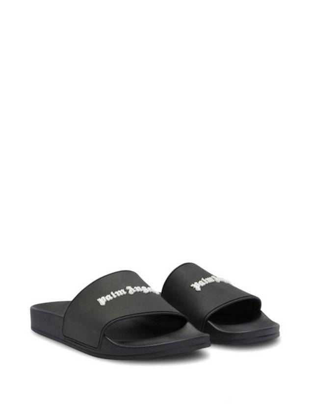 Logo Slippers Black - PALM ANGELS - BALAAN 6