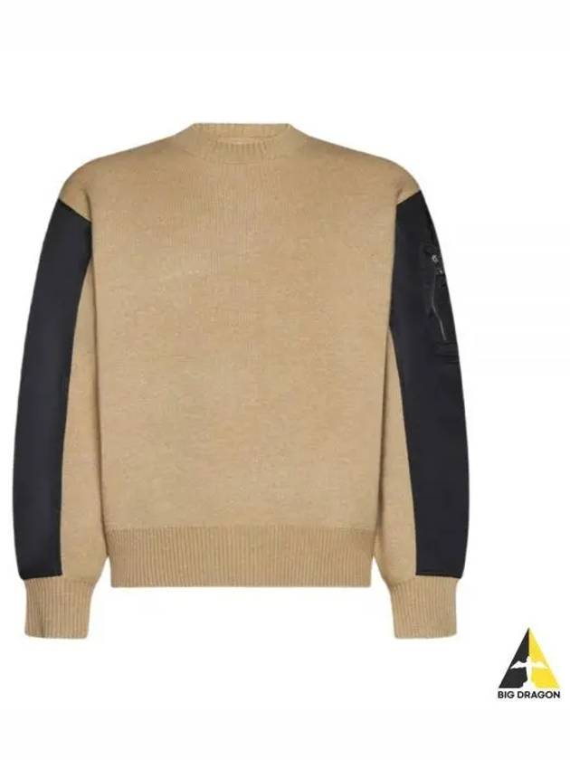 Hybrid Knit Sweater With Nylon Sleeve NBV7MA158A V606C 262 - NEIL BARRETT - BALAAN 1
