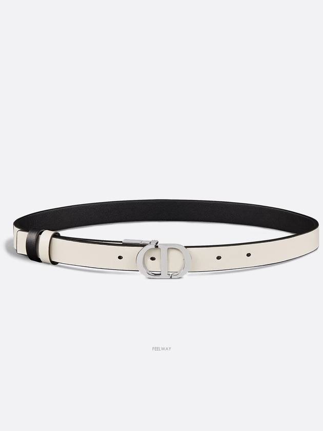 30 Montaigne Reversible Leather Belt Black - DIOR - BALAAN 3