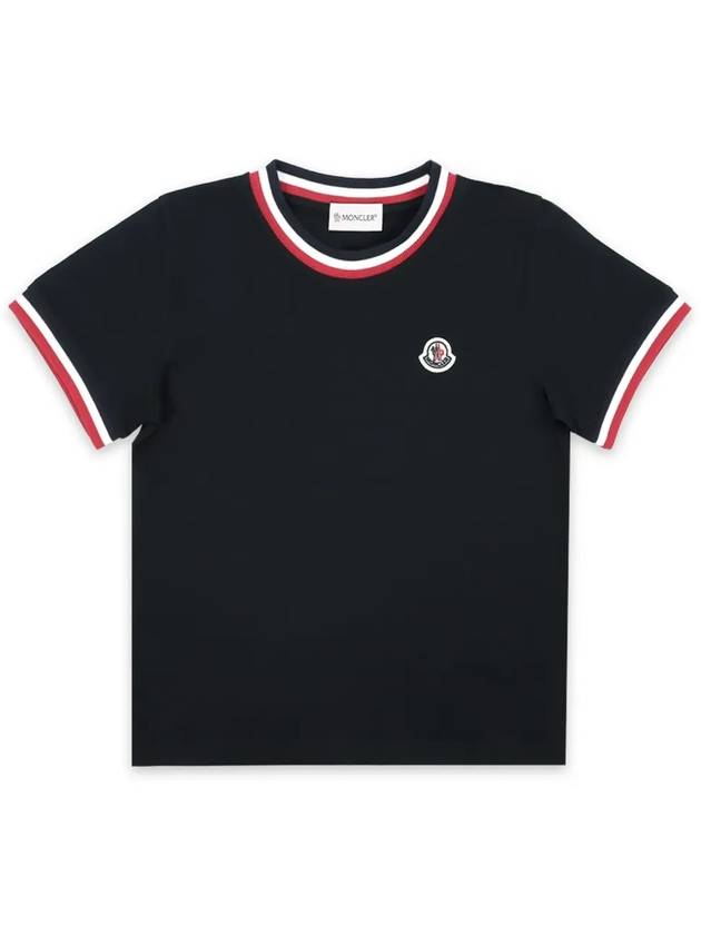 Kids Logo Patch Short Sleeve Black 8C00018 83907 999 8 10A - MONCLER - BALAAN 3