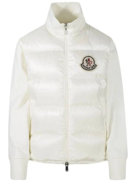 Big Logo Patch Mix Knit Padded Jacket Ivory 8G000 14 89A2Y 034 - MONCLER - BALAAN 1