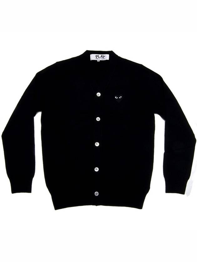 Basic Heart Men's Cardigan Black Black Heart - COMME DES GARCONS - BALAAN 1