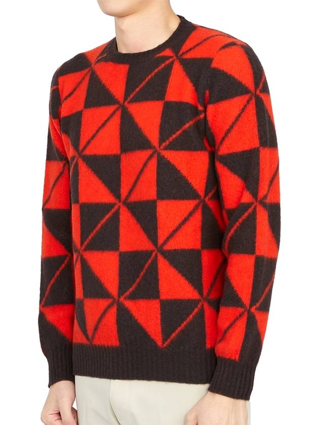 Crew Neck Lambswool Knit Top Red - DRUMOHR - BALAAN 3