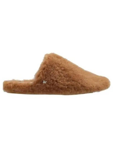 Shearling Teddy Mules Camel - MAX MARA - BALAAN 1