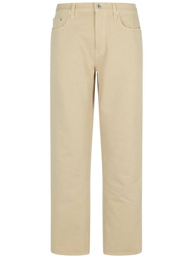 Burberry Cream Cotton Jeans - BURBERRY - BALAAN 1