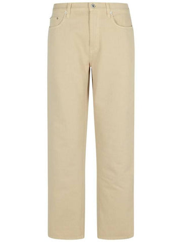 Burberry Cream Cotton Jeans - BURBERRY - BALAAN 1