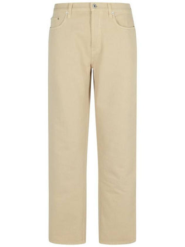 Burberry Cream Cotton Jeans - BURBERRY - BALAAN 1