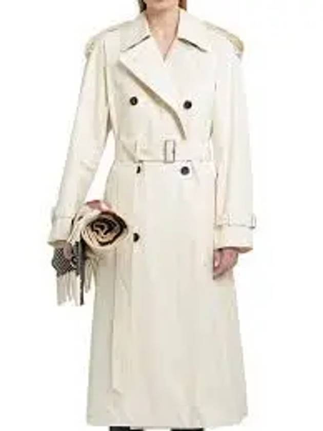 Belted Cotton Gabardine Trench Coat Ivory - BURBERRY - BALAAN 2