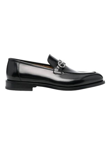 Salvatore Gancini Ornament Moccasin Loafers Black - SALVATORE FERRAGAMO - BALAAN 1