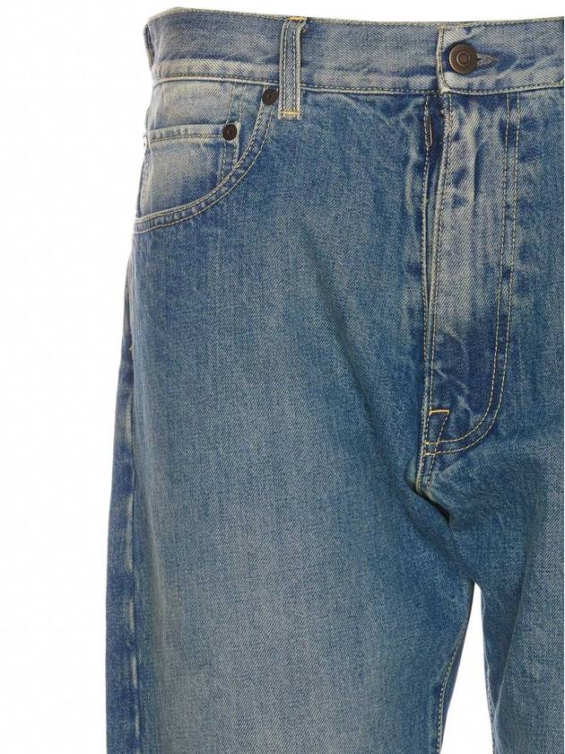 Turn-Up Hem Jeans Blue - MAISON MARGIELA - BALAAN 5