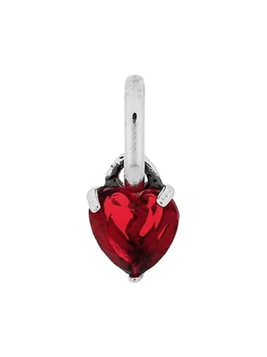 Broken Heart Mini Dangle Charm Silver Red - PANDORA - BALAAN 1