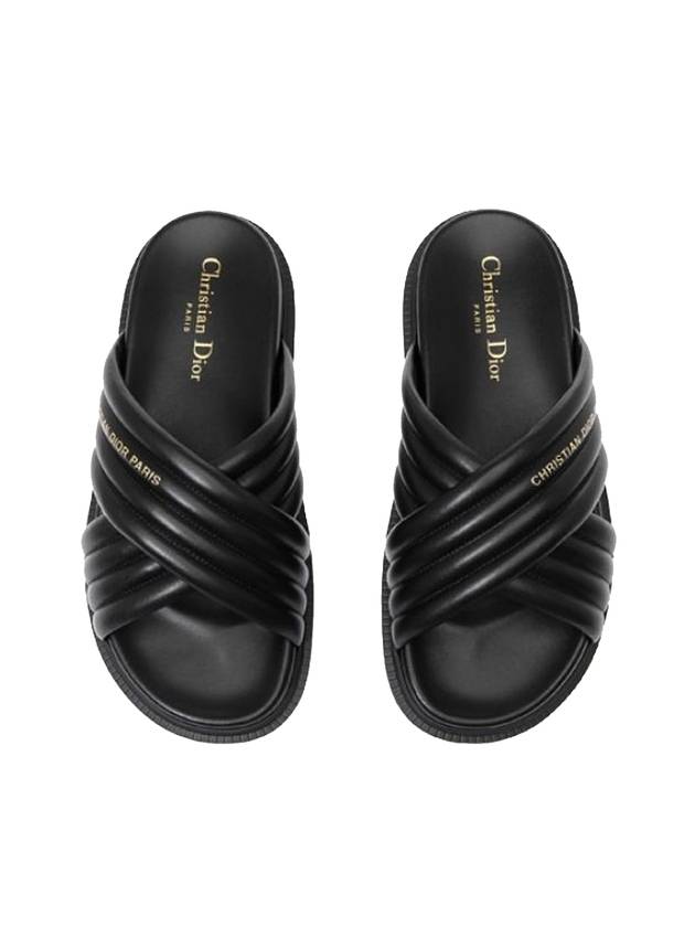 D-Cross Slippers Black - DIOR - BALAAN 1