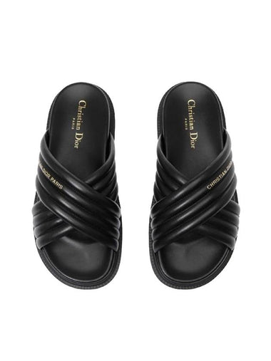 D-Cross Slippers Black - DIOR - BALAAN 1