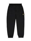 Wappen Patch Nylon Fleece Jogger Track Pants Black - STONE ISLAND - BALAAN 2