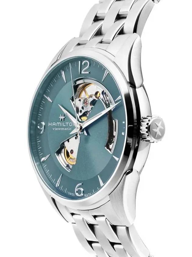 Jazzmaster Open Heart Metal Watch Blue - HAMILTON - BALAAN 4