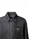 Re-Nylon Zip Up Gabardine Blouson Jacket Black - PRADA - BALAAN 4