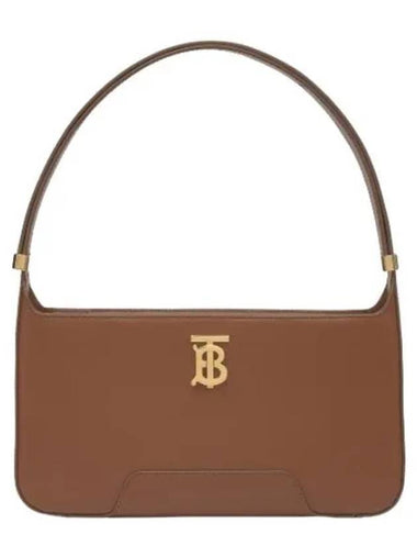 Small leather shoulder bag warm tan - BURBERRY - BALAAN 1