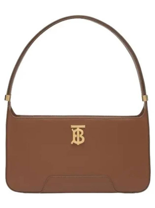 Small leather shoulder bag warm tan - BURBERRY - BALAAN 1