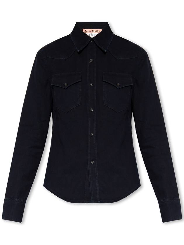 Acne Studios Denim Shirt, Women's, Navy Blue - ACNE STUDIOS - BALAAN 1