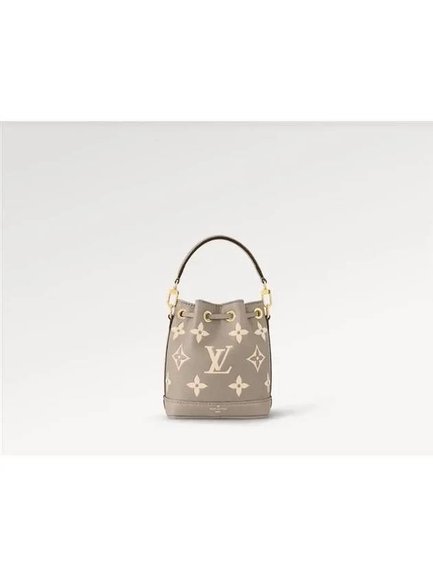 Women's Nano Noe Monogram Bucket Bag Grey Cream - LOUIS VUITTON - BALAAN 9