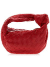 Jodie Intrecciato Small Tote Bag Light Red - BOTTEGA VENETA - BALAAN 4