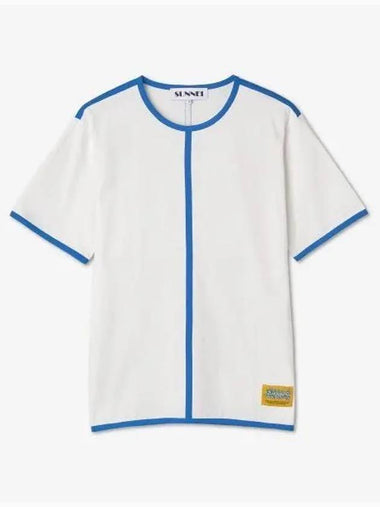 Short Sleeve T Shirt White Blue CRTWXJER041JER0127478 - SUNNEI - BALAAN 1