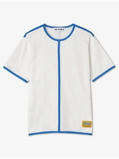 Common Short Sleeve T-Shirt White Blue - SUNNEI - BALAAN 2