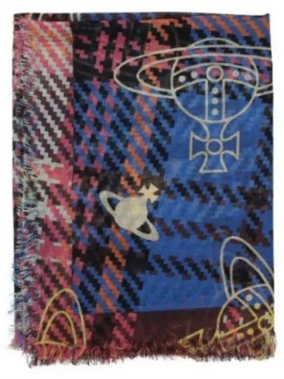 ORB Mac Andy Wrap Check Wool Silk Scarf - VIVIENNE WESTWOOD - BALAAN 2