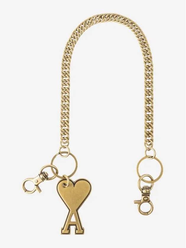 Heart Logo Metal Key Holder Gold - AMI - BALAAN 2