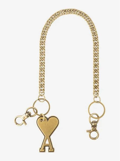 Heart Logo Metal Key Holder Gold - AMI - BALAAN 2