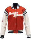 Logo Patch Varsity Jacket Burnt Red - MAISON KITSUNE - BALAAN 3