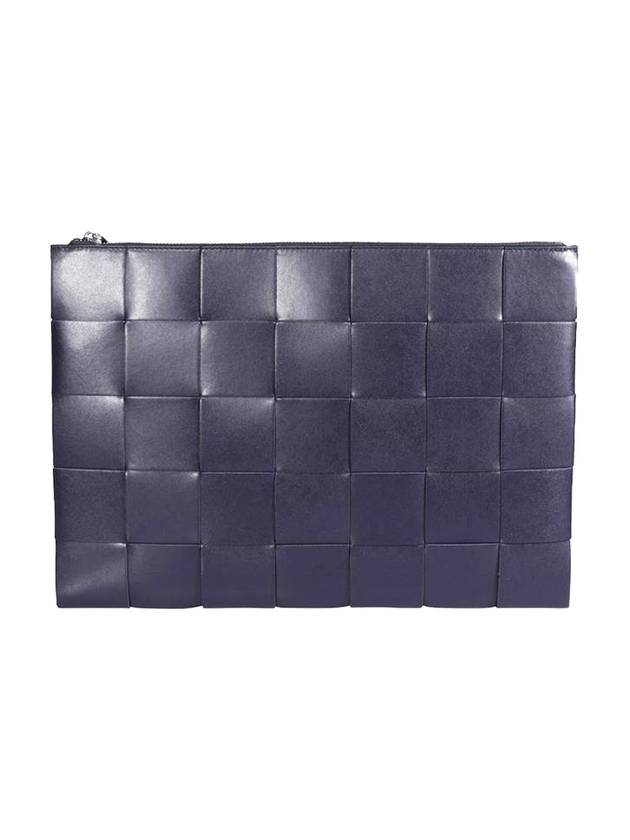 Intrecciato Strap Clutch Dark Navy - BOTTEGA VENETA - BALAAN 1