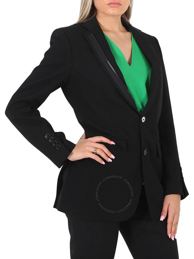 Burberry Ladies Black Tailored Single-Breasted Blazer Jacket, Brand Size 4 (US Size 2) - BURBERRY - BALAAN 2