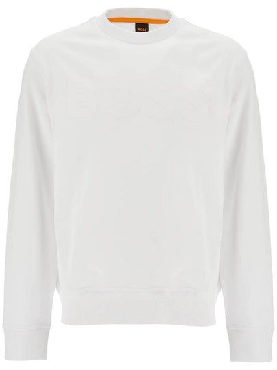 Logo Print Relax Fit Sweatshirt White - HUGO BOSS - BALAAN 2