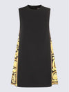 Barocco Panel Shift Short Dress Black - VERSACE - BALAAN 3