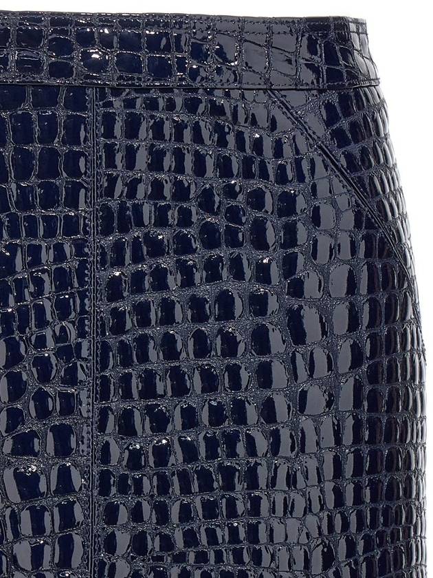 Crocodile Embossed Leather Mini Skirt GCL871LEX306 - TOM FORD - BALAAN 4