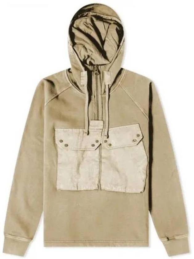 Felpa Chiusa Cappuccio Garment-Dye Hooded Anorak Khaki - TEN C - BALAAN 2