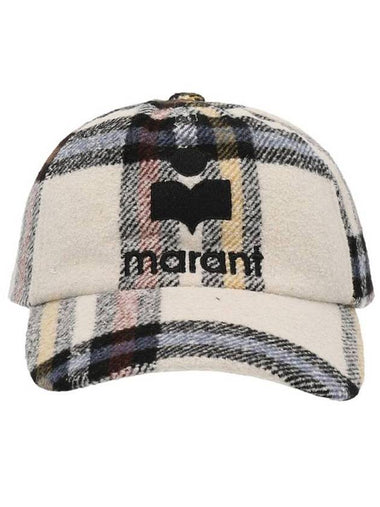 Tyron Check Ball Cap Ivory - ISABEL MARANT - BALAAN 1