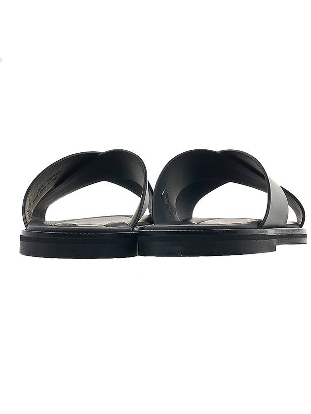 Jair Cross Strap Slider Sandals Black - BALLY - BALAAN 5