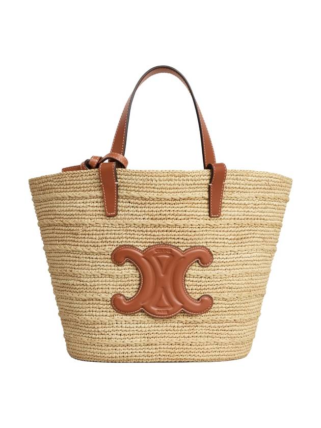 Teen Supple Classic Panier Raffia Tote Bag Tan - CELINE - BALAAN 1