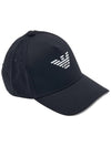 Eagle Logo Ball Cap Black - EMPORIO ARMANI - BALAAN.