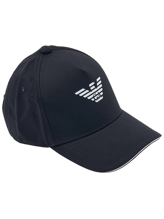 Eagle Logo Ball Cap Black - EMPORIO ARMANI - BALAAN.