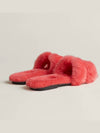 H Oran Shearling Fur Slipper Sandals Pink H231288Z - HERMES - BALAAN 3