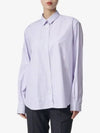 Striped Cotton Lyocell Long Sleeve Shirt Lilac - TOTEME - BALAAN 2