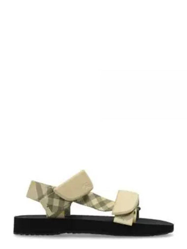 Trek Check Open Toe Sandals Beige - BURBERRY - BALAAN 1