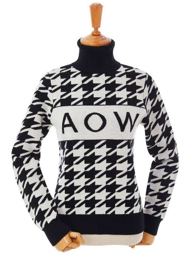 HOUNDTOOTH CASHMERE KNIT PULLOVER - AOW - BALAAN 3