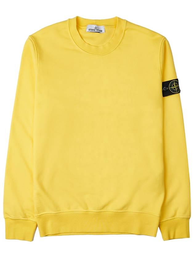 Wappen Patch Crew Neck Sweatshirt Yellow - STONE ISLAND - BALAAN 10