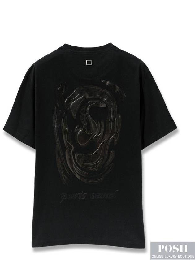 Metallic Graphic Short Sleeve T-Shirt Black - WOOYOUNGMI - BALAAN 2